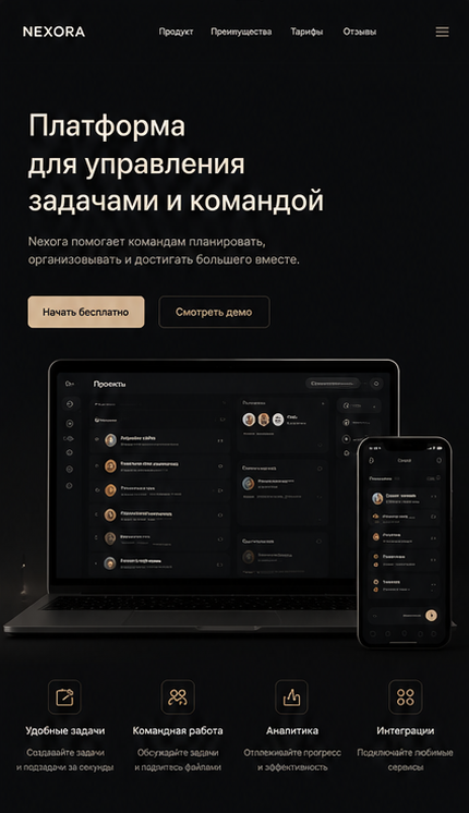 Пример лэндинга
